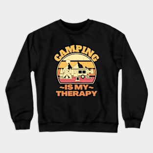 Camping Is My Therapy Crewneck Sweatshirt
